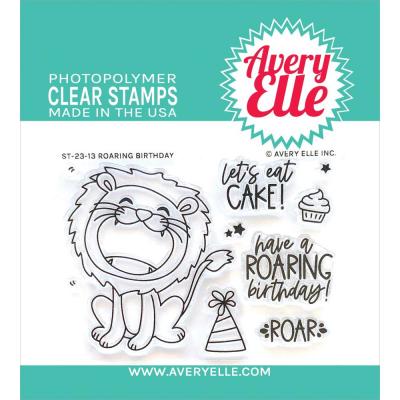 Avery Elle Clear Stamps - Roaring Birthday